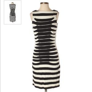 Betsey Johnson White & Black Striped Tank Dress
